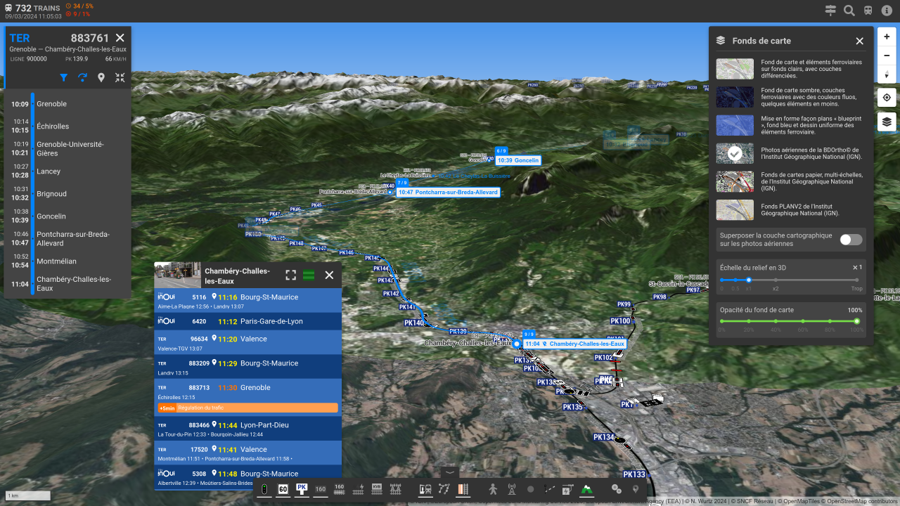 Nouveautés de ma cartographie des trains et de l'infrastructure ferroviaire
